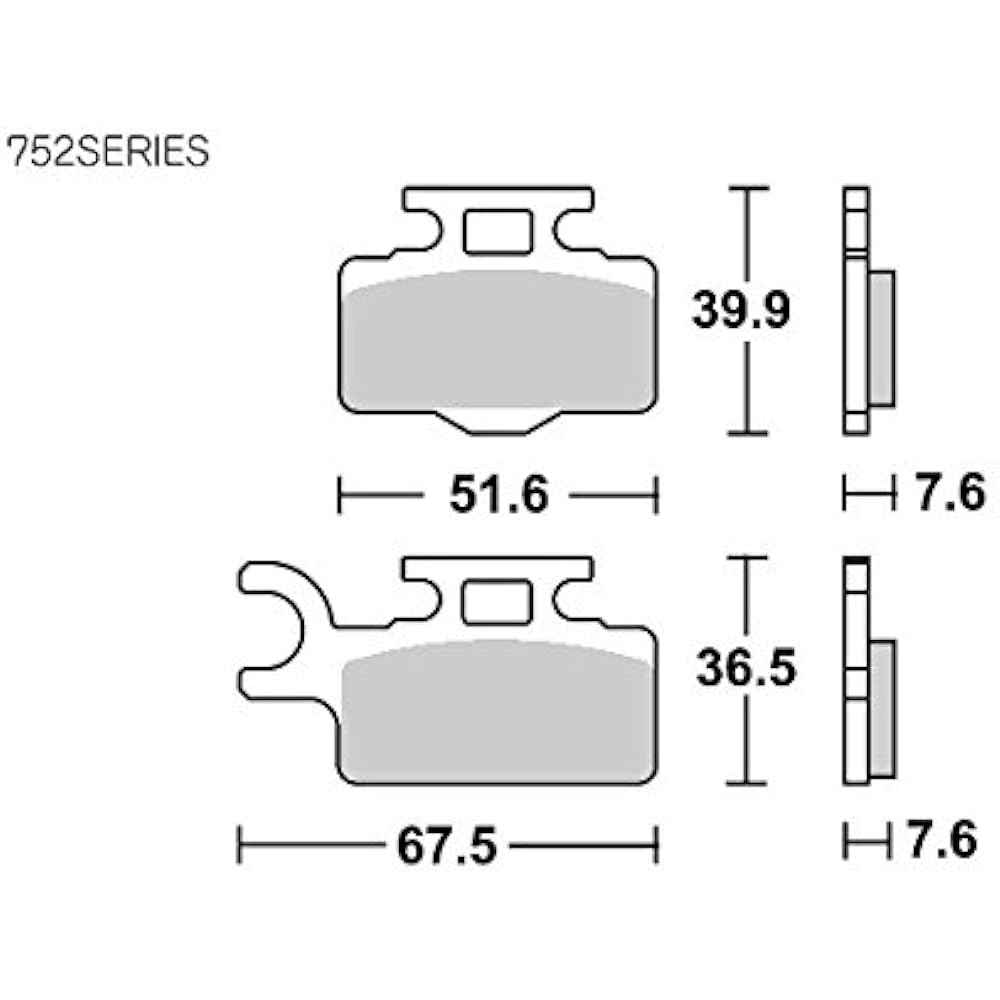 KITACO SBS Brake Pad 752SI Sinter Metal KX65 KSR110 777-0752070