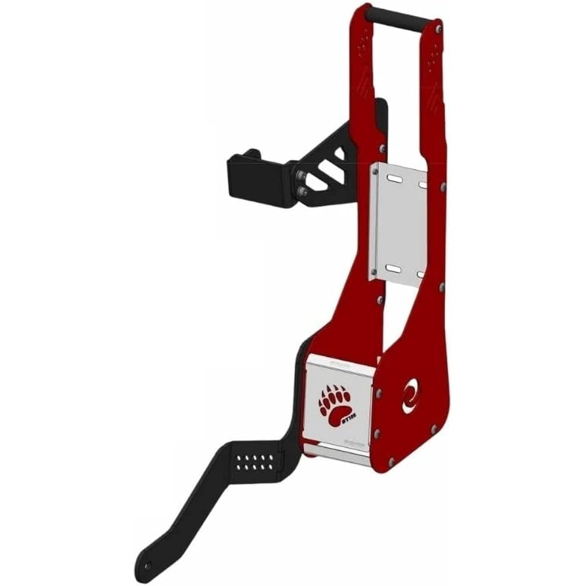 Side case for Honda Hunter Cub CT125 CT125 SIDE CASE Fishing rod golf bag Long storage case Metal (Red)