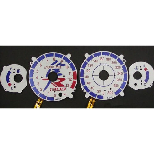 Odax Gel Meter Panel AS Type White Panel GSX1300R HAYABUSA (08-10) OXP-311526-AS
