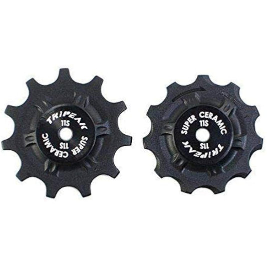 TRiPEAK Super Ceramic 11T Pulley Set for SHIMANO 11 SPEED, Black #EM1006-self
