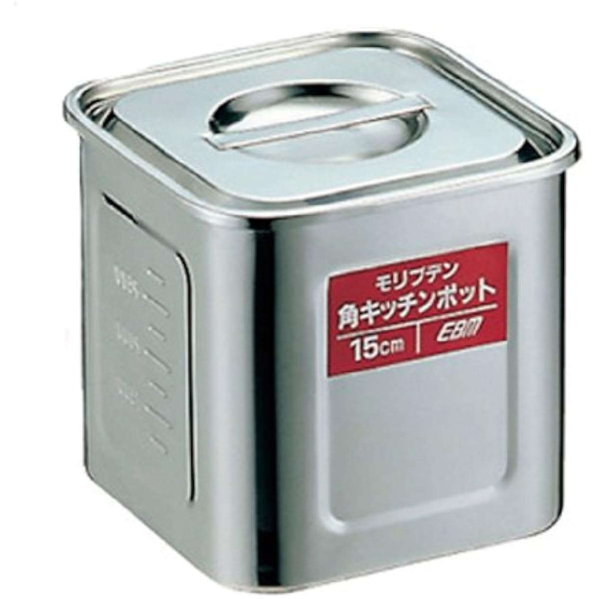 EBM molybdenum square kitchen pot with scale 18cm