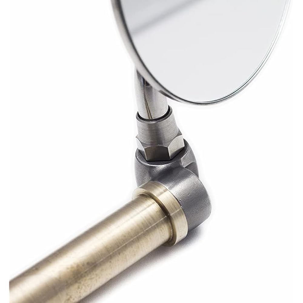 MOTOR ROCK JCMA Mirror Bar End φ100 Hairline 3.Nickel (nickel tag/nickel rivet) MR-HC068H