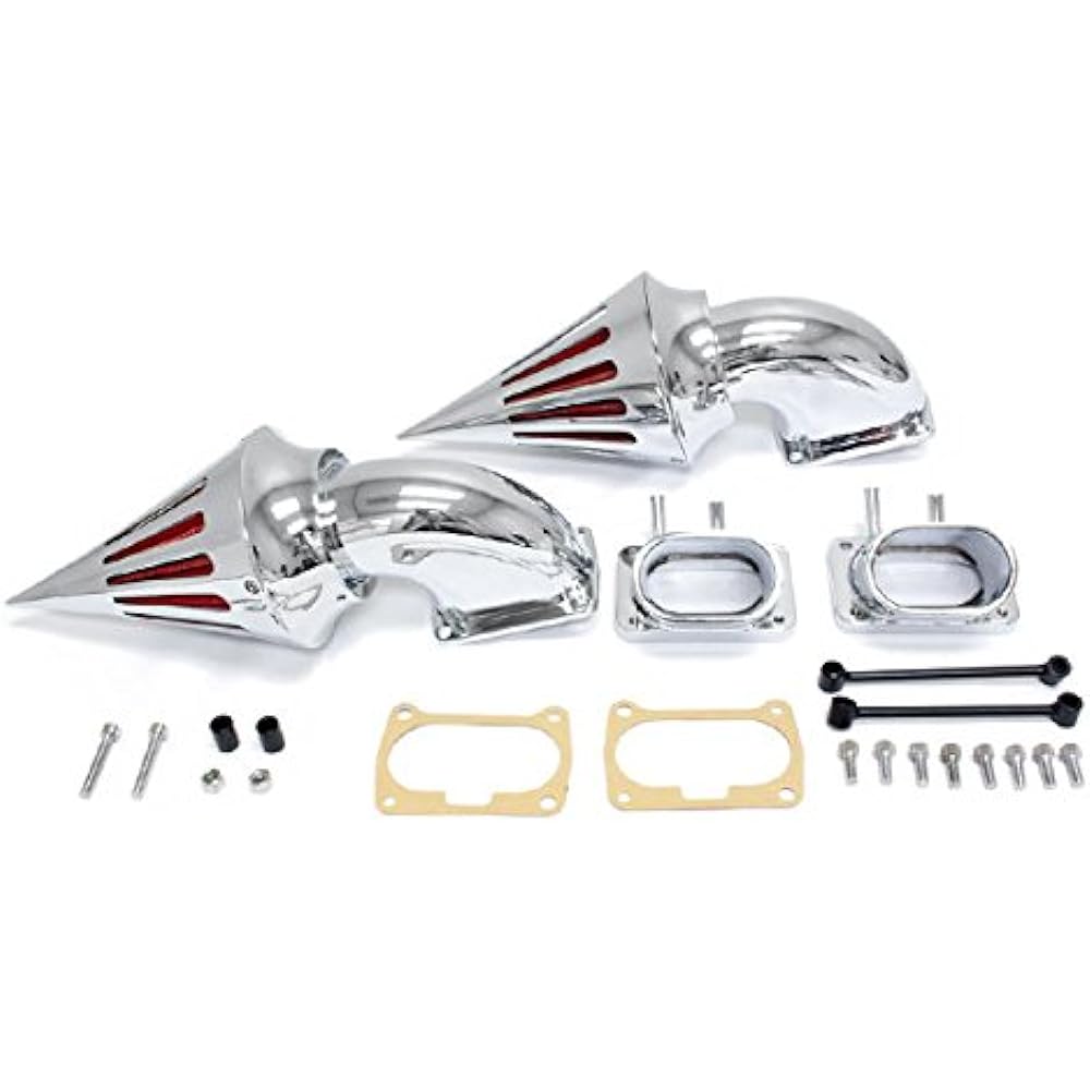 Krator Chrome Dual Spike Air Intake Cleaner - Plus Filter for Suzuki Boulevard M109 (All Years)