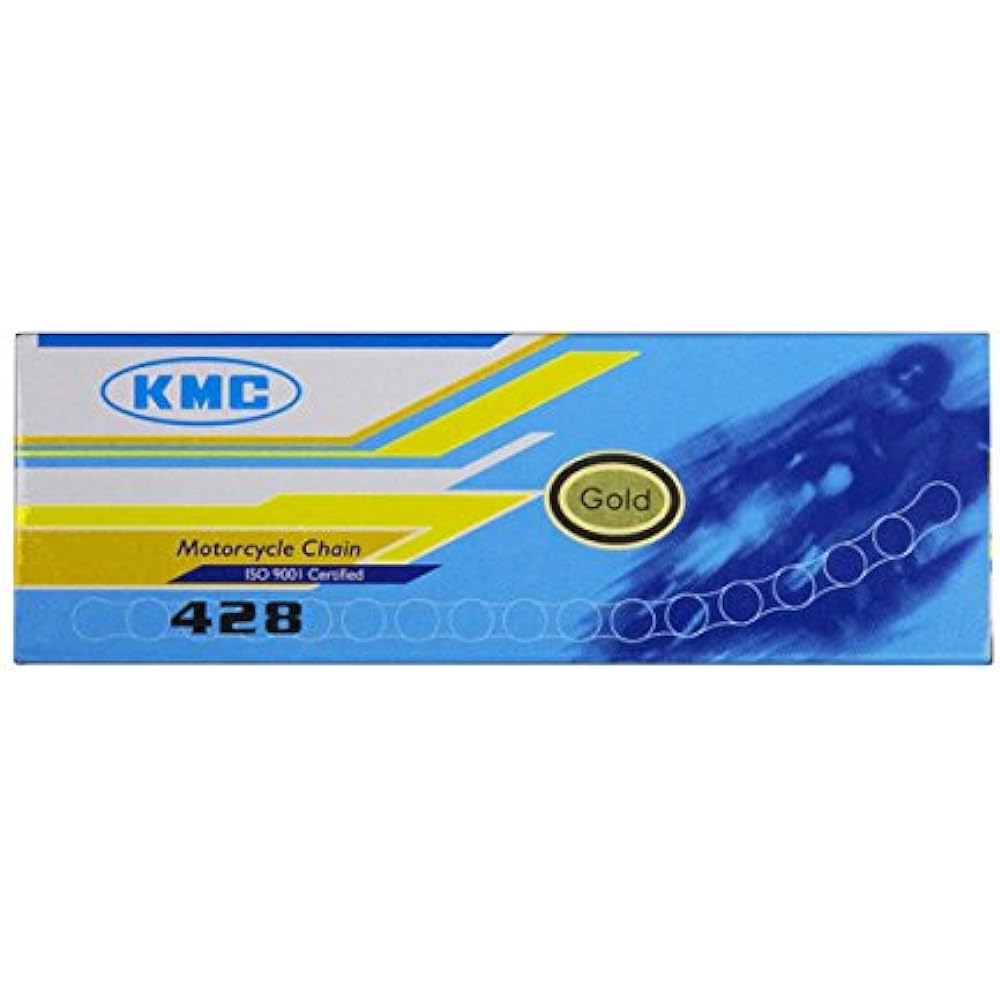 KMC Gold Drive Chain 428-130L Tricker 130 Links Non-Seal Clip Type TZR50R 911106