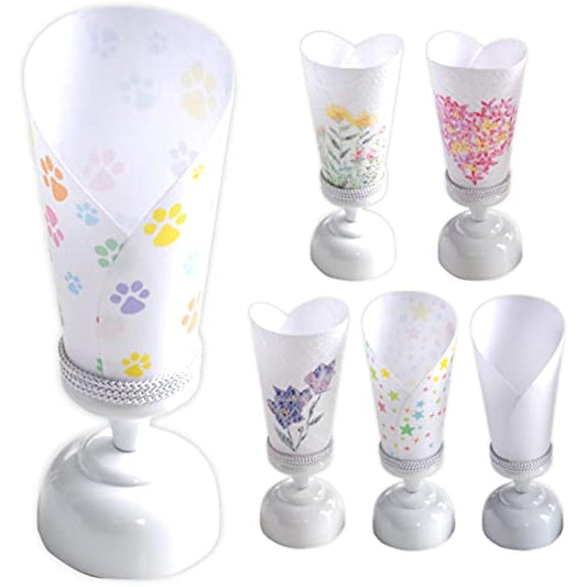 Pet tray lantern LED cordless mini lantern tray decoration pet memorial service (footprint)