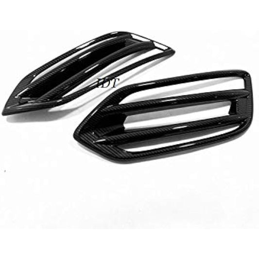 Honda New Model Late Vezel Plated Fog Lamp Cover Bezel Garnish Light Trim Ring Grill Protector Molle RU (Carbon)