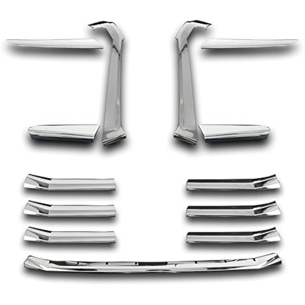 [Share Style] Plated Parts Set of 2 Front Trim Garnish, Spindle Grill & Under-Eye Line, For Voxy 80 Late Stage Only, Not Compatible with Moderista Mounted Vehicles [J]