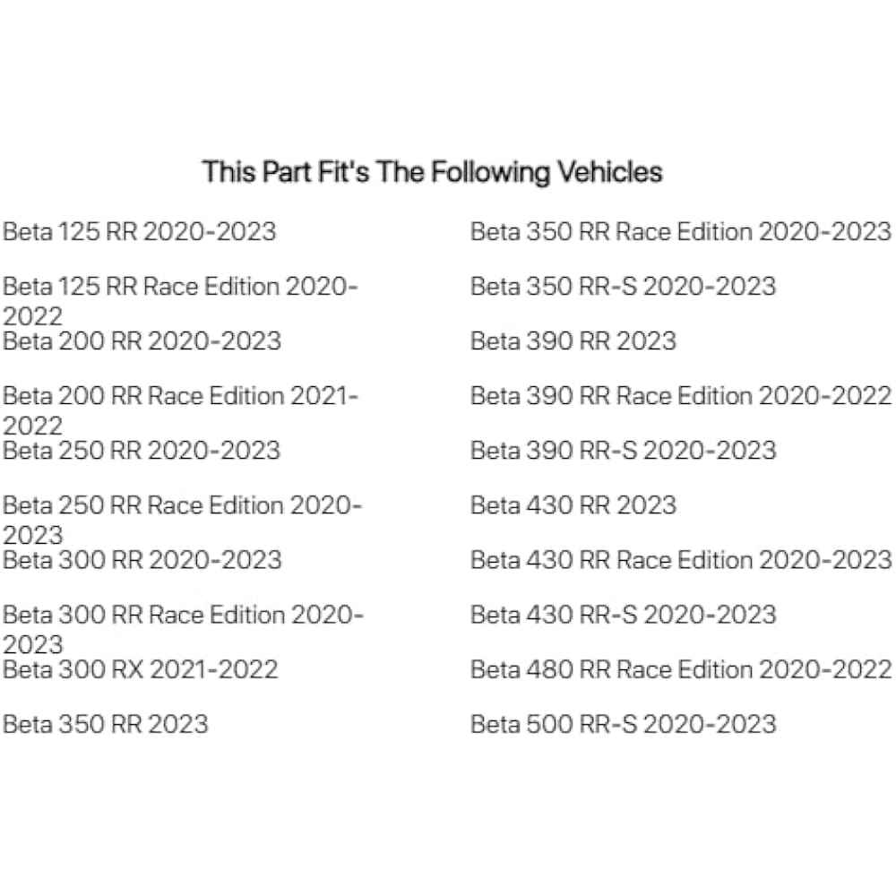 For TUSK First Line Air Filter BETA 500 RR-S 2020-2022