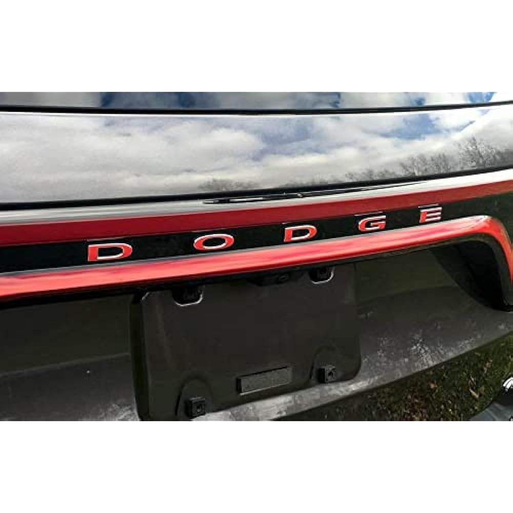 Durango Emblem Overlay Decal DODGE Lift Gate Overlay Decal [14-18 Durango] Red Durango-G3: DODGE-TB: NRD