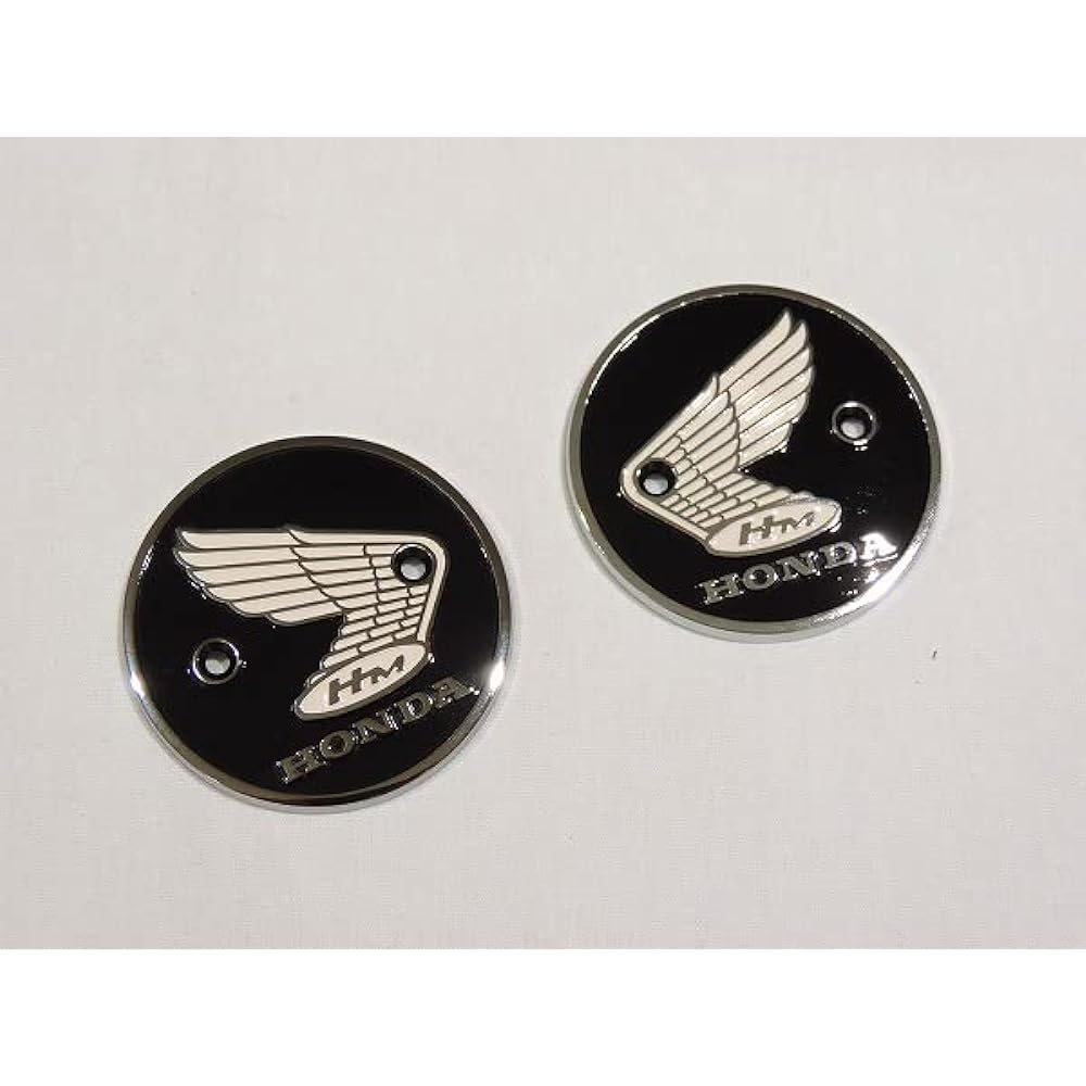 ENZO Honda Fuel Tank Emblem Diameter 60mm Black Black Motorcycle Cub
