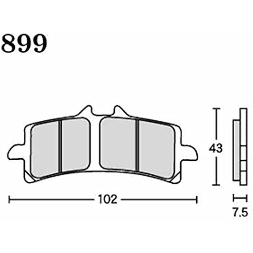 RK Brake Pad Mega Alloy DUCATI:1098/S/R '07/'08 (Front) etc. Motorcycle Motorcycle 2 Wheel 899MA-X