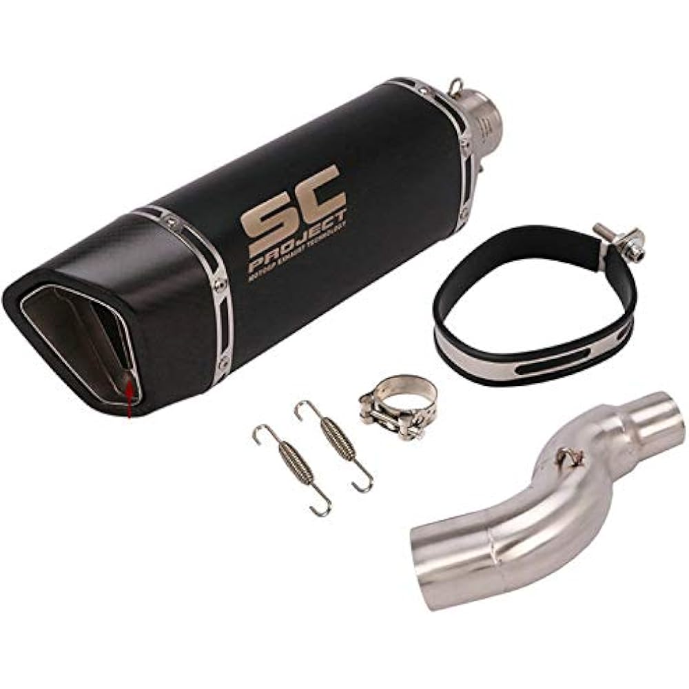 Motorcycle Exhaust Port Exhaust Pipe Intermediate Pipe Motorcycle Silencer Slip-on Muffler Motorcycle Muffler Full Exhaust Honda HONDA CTX700 CTX700N DCT Inlet 50.8mm Applicable