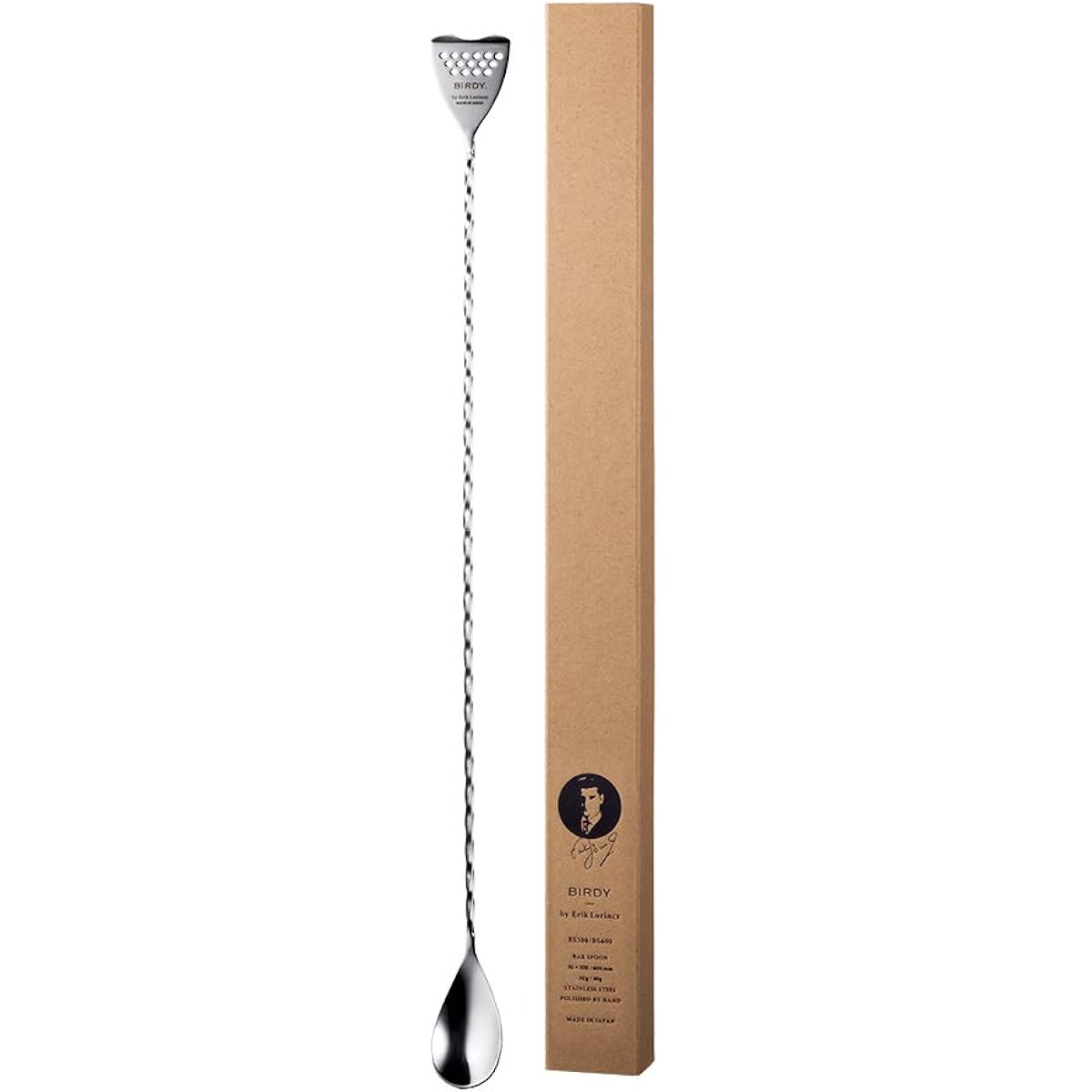 BIRDY. by Erik Lorincz BS400L Bar Spoon for Left-handed Stainless Steel (400mm for Left-handed)