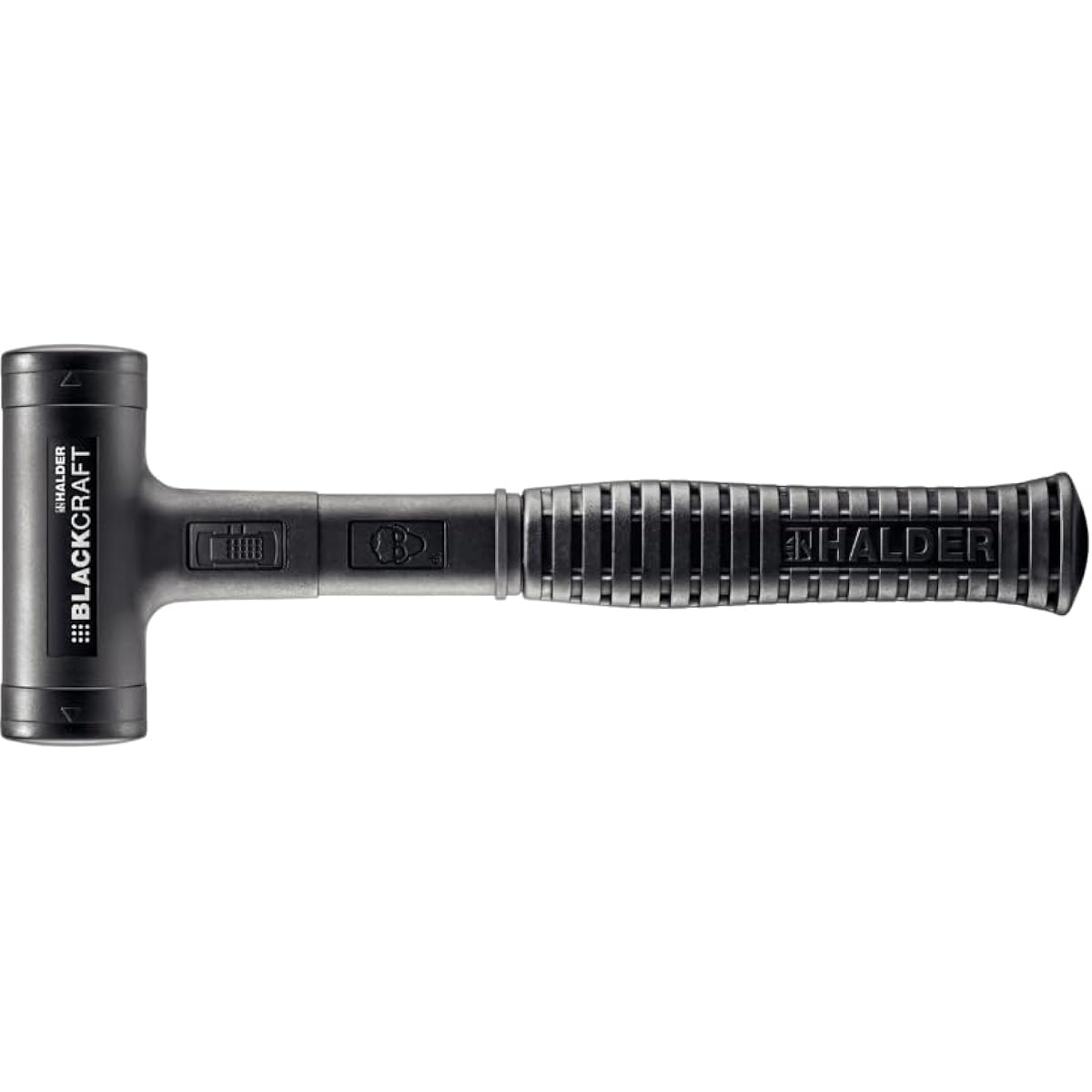 Halder Recoilless Plastic Hammer Black Craft Nylon (White) Diameter 40 Swiss Made