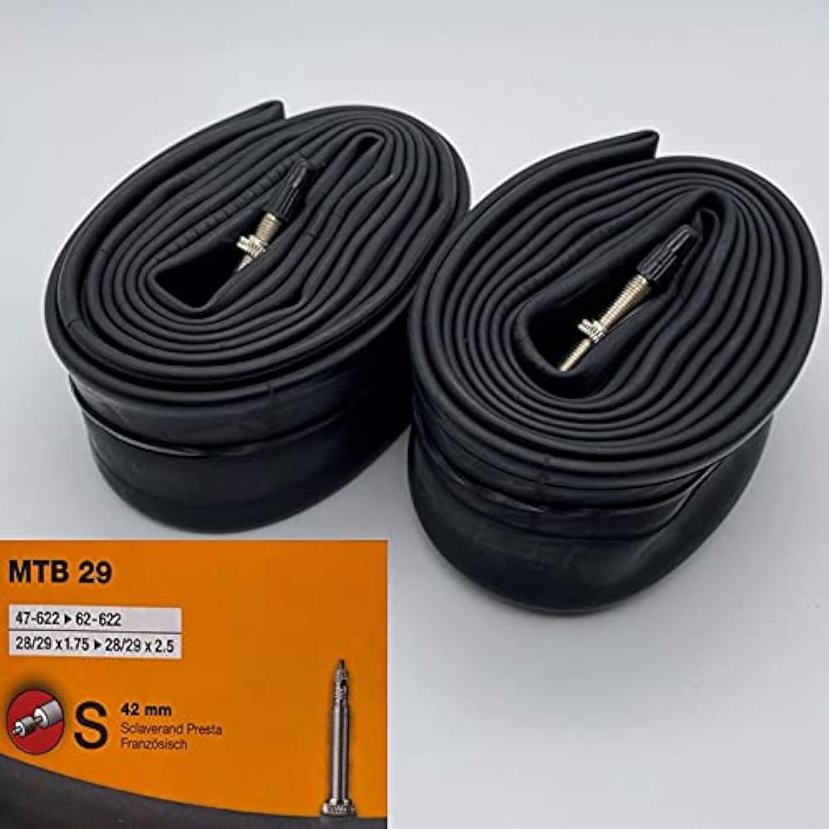 Set of 2 Continental Continental Tube MTB 29 Presta style 42mm Tube S42 [Simple package version] [Parallel import goods]