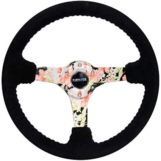 NRG reinforced steering wheel RST-036FL-S + USPL sticker