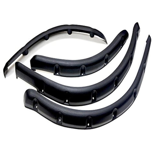Huskey EZGO RXV Golf Cart Fender Flares with Self-Taping Screws 4 Pieces for 2008-2015 G/E Models Made of Impact Resistant ABS Plastic Recommended for Lifted Golf Carts with Off-Road Tires