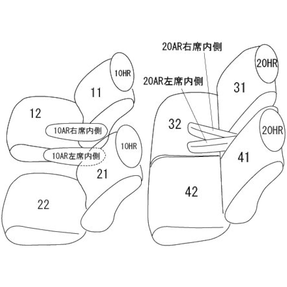 Clazzio Seat Cover N-BOX/N-BOX Custom JF3 / JF4 H29/9~ Clazzio Real Leather Genuine Leather Black EH-2047 [21EHA2047K]