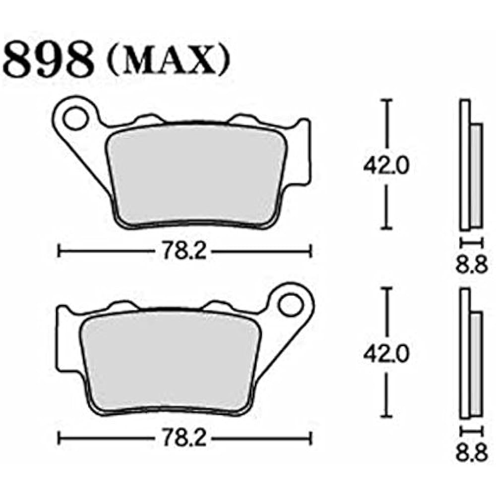 RK Brake Pad Mega Alloy YAMAHA:XT660R '06/'07 (Rear) etc. Motorcycle Motorcycle 2 Wheel 898MA-X