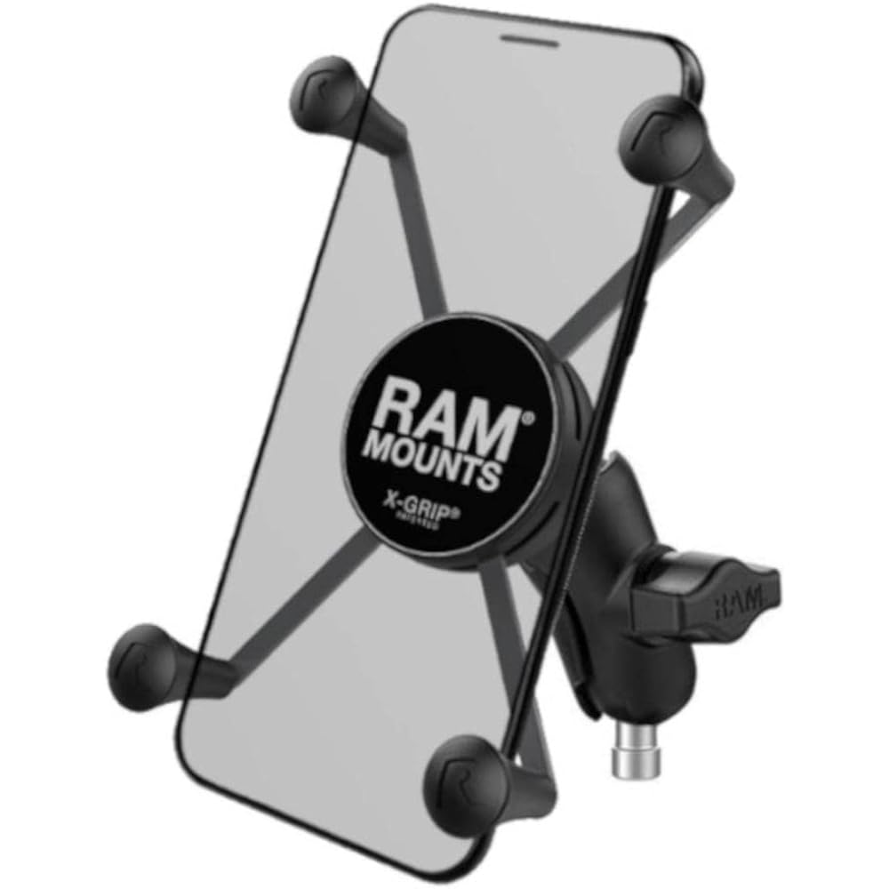 RAM MOUNTS X Grip & M8 Bolt Base Set for Phablet Short Arm 1 Inch Ball RAM-PL6