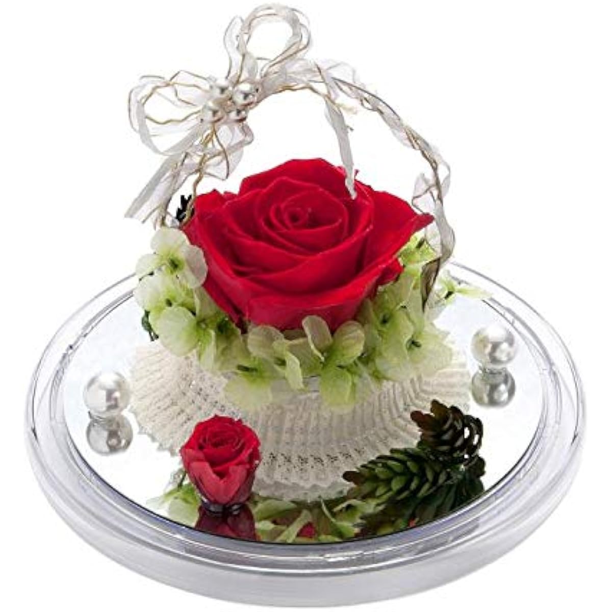 Millennium Art Flower Decoration Red Dome: Diameter 19x17cm SD8230RO