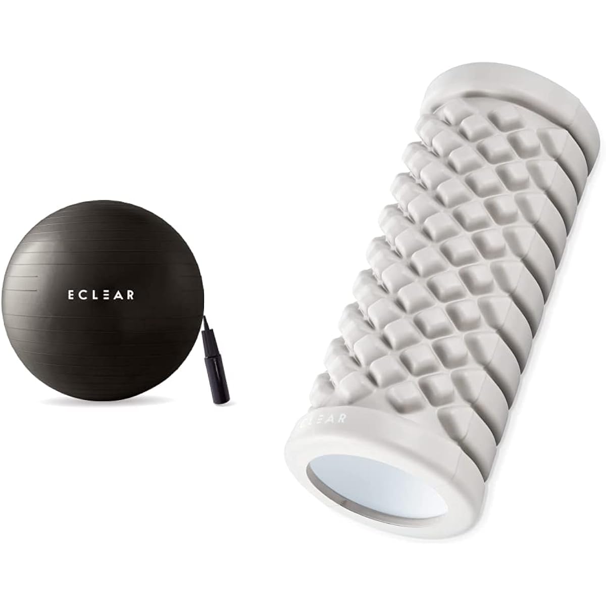 ELECOM Balance Ball 55cm Fitness with Air Pump Black HCF-BB55BK