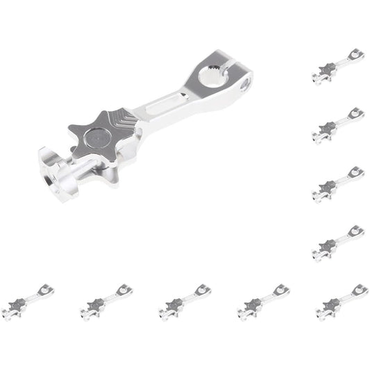 10 Sets Universal Motorcycle CNC Swing Arm Swing Arm Rear Brake Rocker Arm Argent, Silver