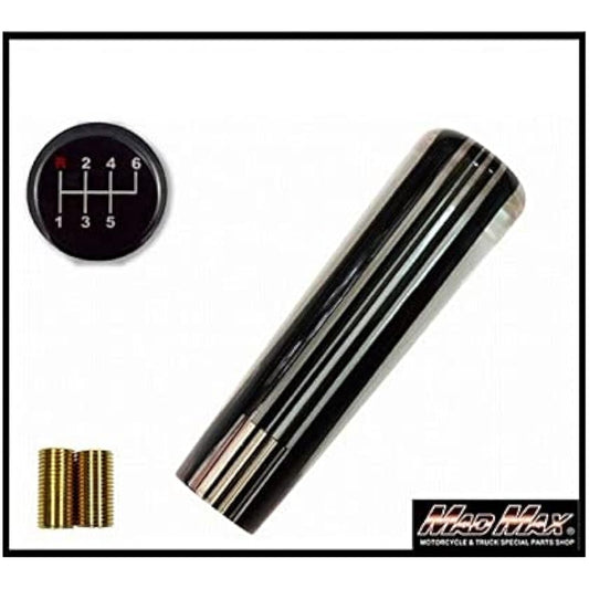 Fuso Best One Fighter Retro Striped Shift Knob 150mm Black Line MM75-11311-BK