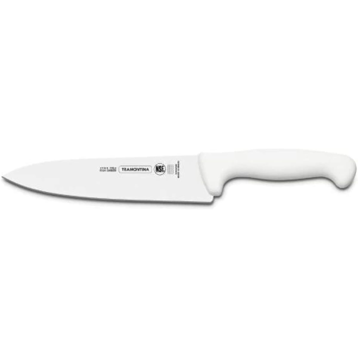 Tramontina Professional Master Antibacterial Handle Gyuto Knife 10 inches Ergonomic Polypropylene Handle White Antibacterial Colored Handle NSF Certified Dishwasher Safe Respect for the Aged Day Housewarming Gift Made in Brazil 24609/080 TRAMONTINA