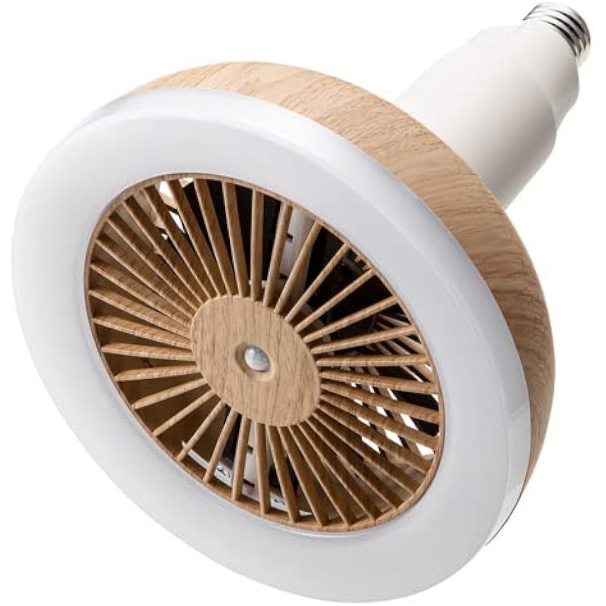Three-up LED ceiling fan light with motion sensor, color adjustment, and remote control LC-T2130 (Natural wood grain)
