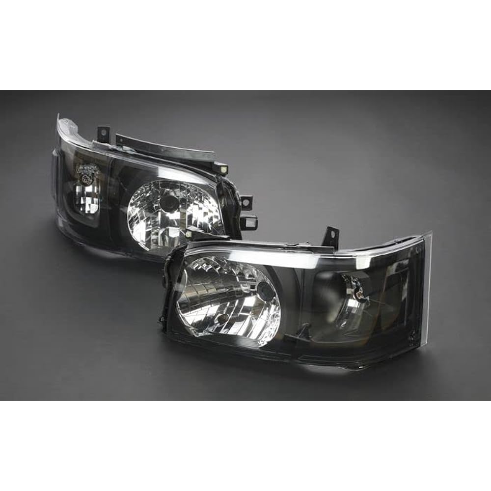 Rim DEPO crystal headlight assembly [Matte BK] Genuine levelizer transplant model for 200 series Hiace 1/2 type (until June 2010) 212-11H1PXRDEM2