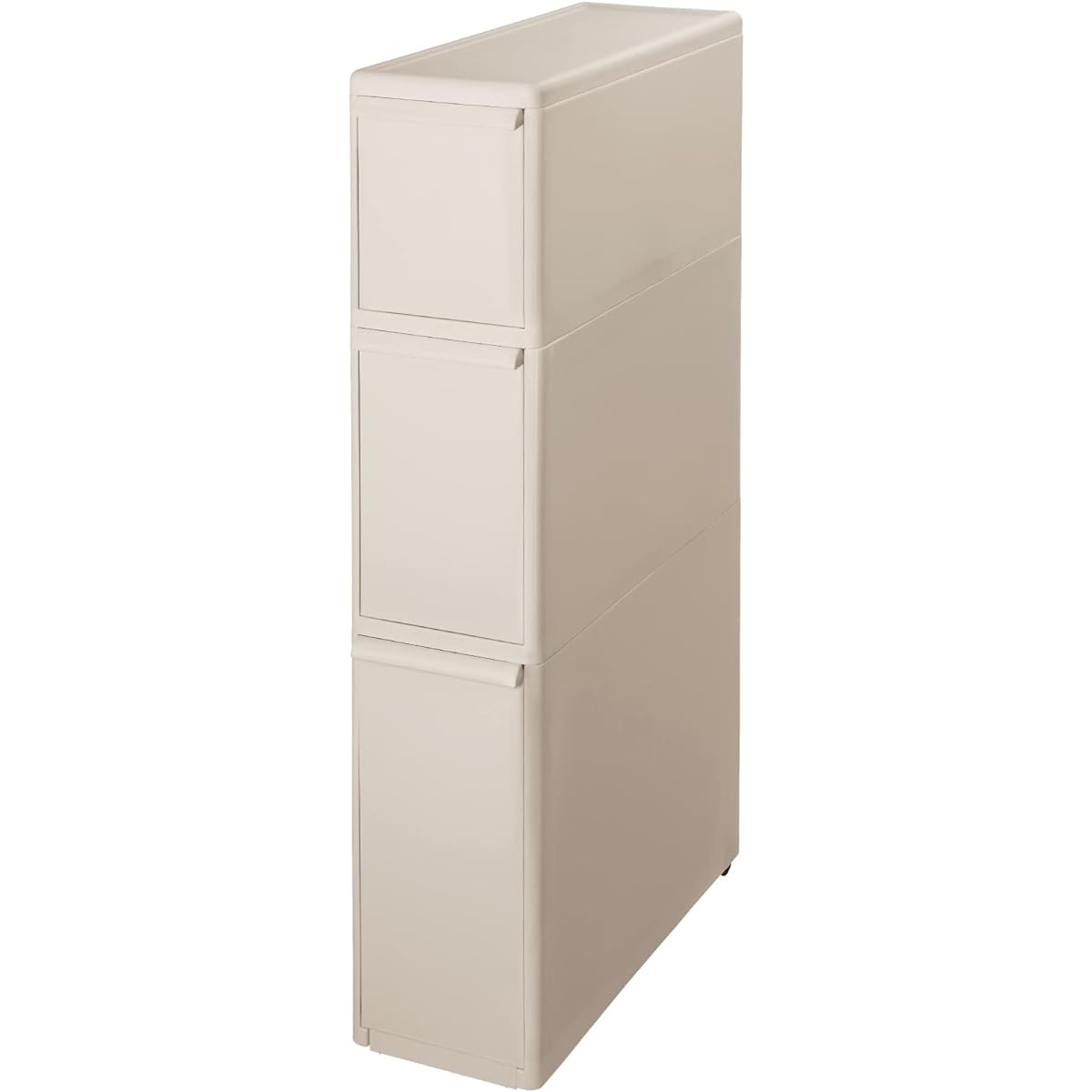 Like-it Kitchen Storage Gap Drawer Slim 3 Tiers Approx. Width 17 x Depth 46.5 x Height 82 cm Beige Made in Japan TS-111L Hide Storage Width 17 cm Dead Space Storage Utilize Gap