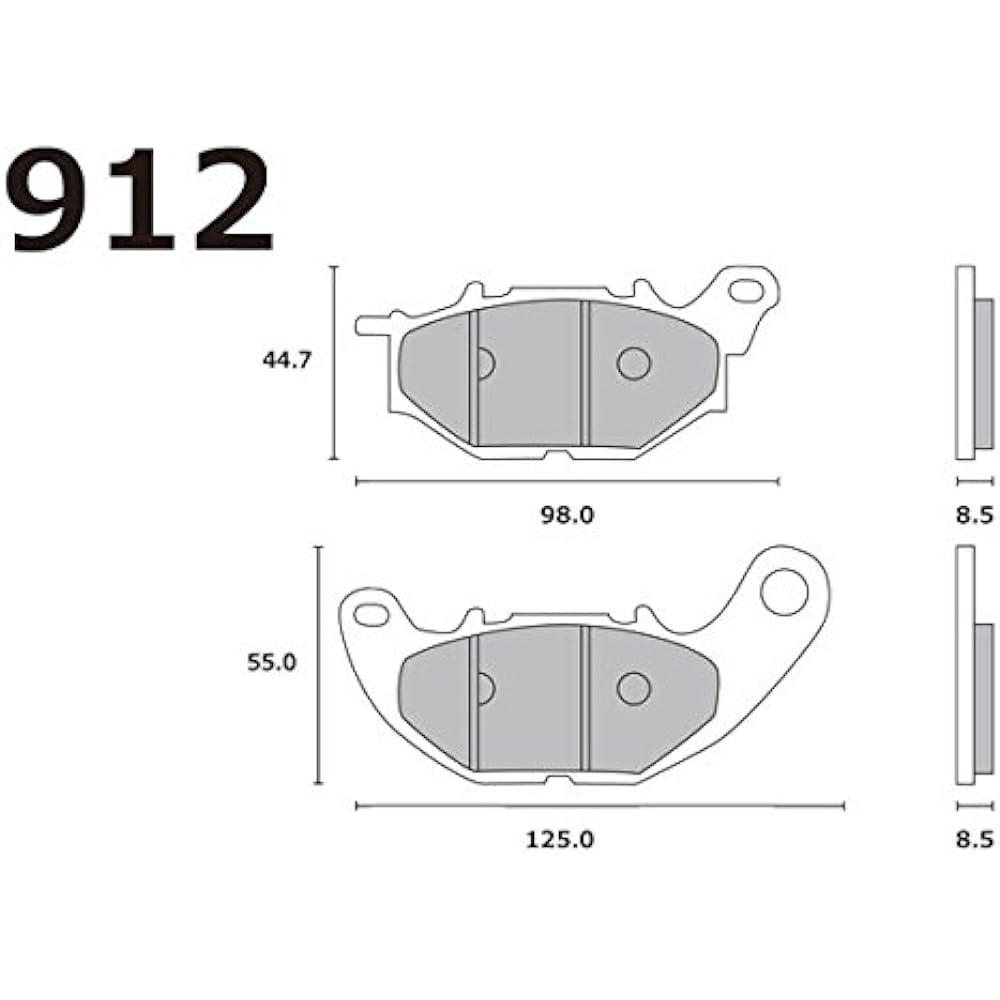 RK Brake Pad Mega Alloy YAMAHA: YZF-R25 ('14-'16) (Front) etc. Motorcycle Motorcycle 912MA-X