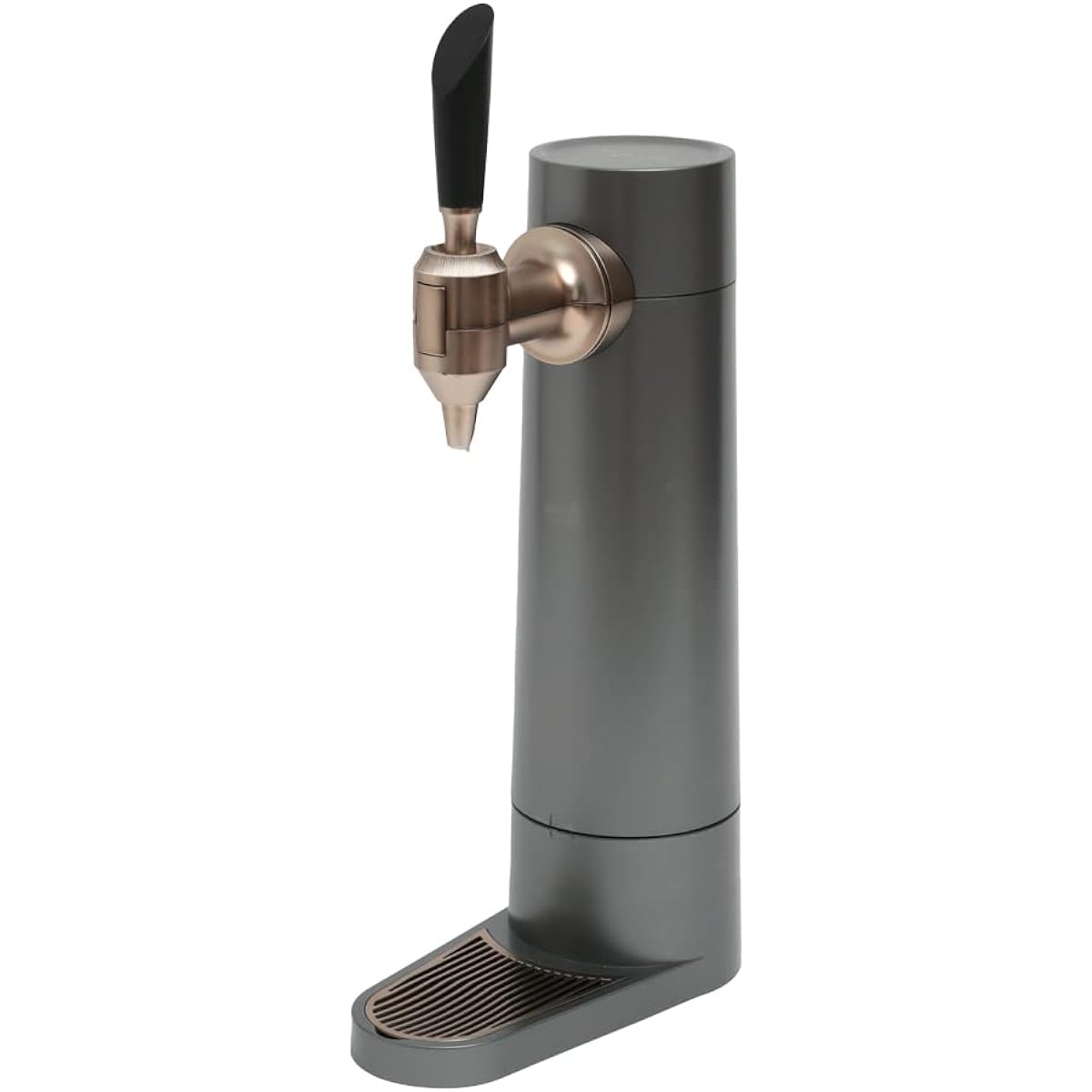 Green House Beer Server, Stand Type, Long-lasting Creamy Foam, Misty Bubbles, Built-in Rechargeable Battery, Includes Subzero Ice Pack, Matte Gunmetallic GH-BEERS-MG