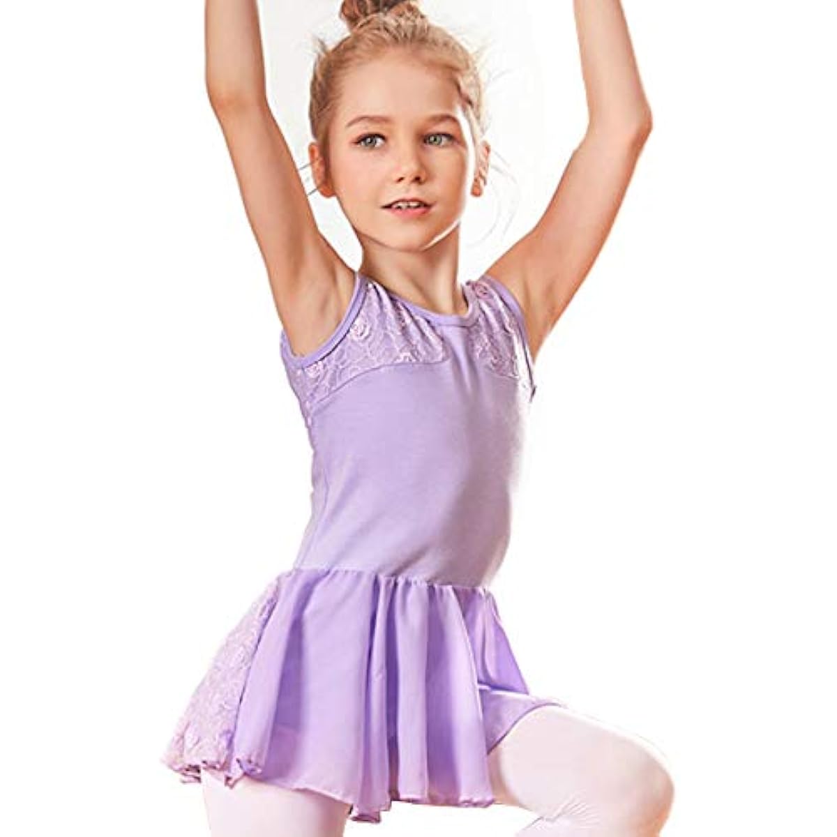 Manana ma10 SILKILY Manana Leotard Ballet Kids Junior Lace Skirt with Snaps