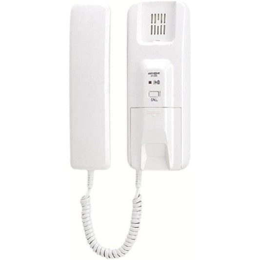AT-206 iPhone Intercom Door Phone Base Unit, Wall Mounted, Wall Mounted, Handset Type, 3 Simultaneous Calls, AA Battery Operated, White