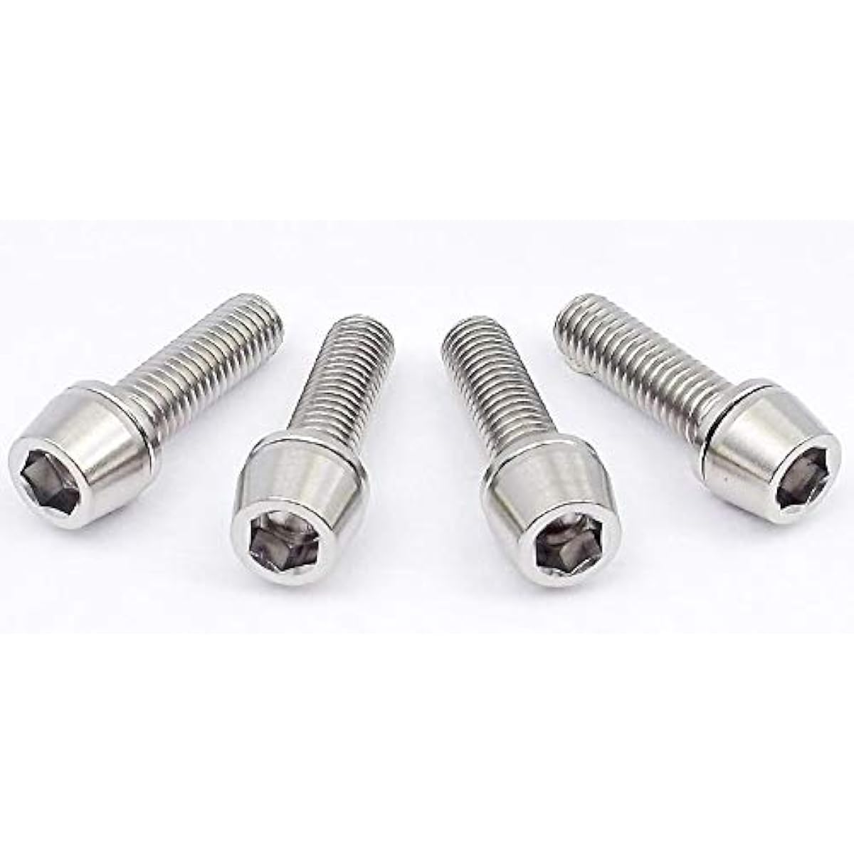 EGWORKS EGWORKS High Strength 64 Titanium Bolt ULTRA-Ti M5/18mm for Stem with Washer Set of 4 TIST-18N4-00