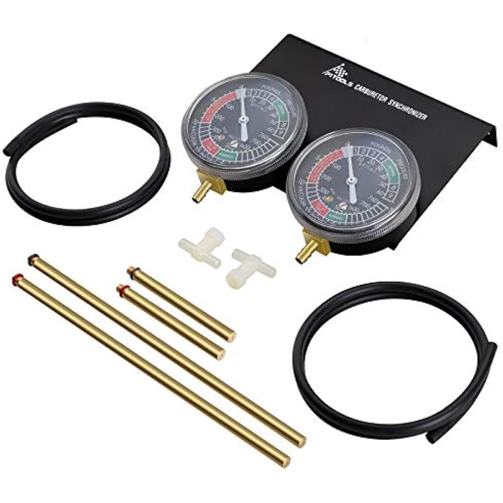 P1 TOOLS Autophone vacuum carburetor Synchronizer CARB Sync Gauge 2 Cylinder