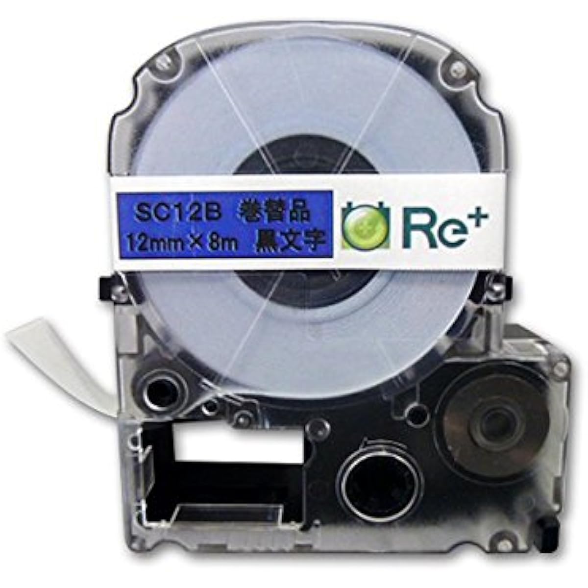 Recycled label tape 12mm blue for Replus Tepra SC12B