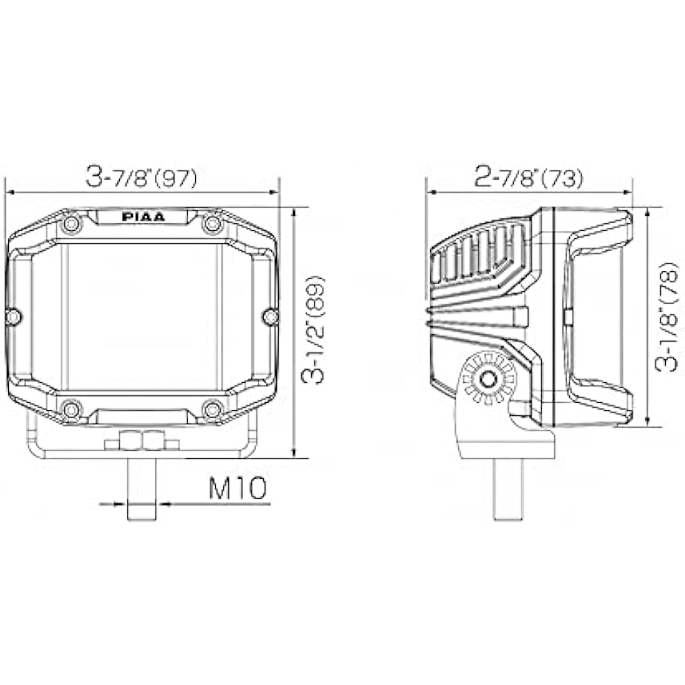 PIAA Retrofit Lamp LED Wide Angle DRIVING Light Distribution 5600K [QUAD EDGE LED CUBE LIGHTS] 2 pieces 12V/24W IPX7 compatible ECE standard compliant DKQE39E