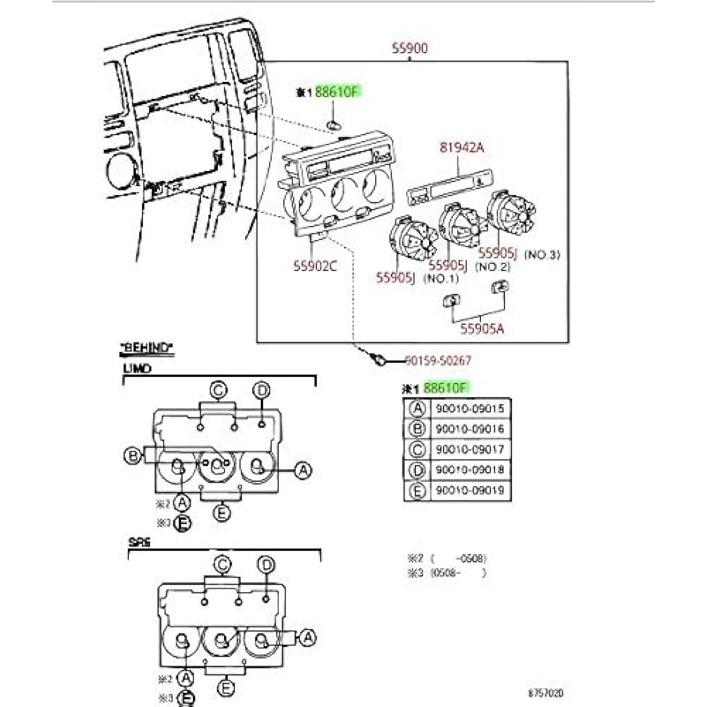 Toyota Genuine OEM Cooler Control Console Light bulb (set of 10) 90010-09015-90010-09019
