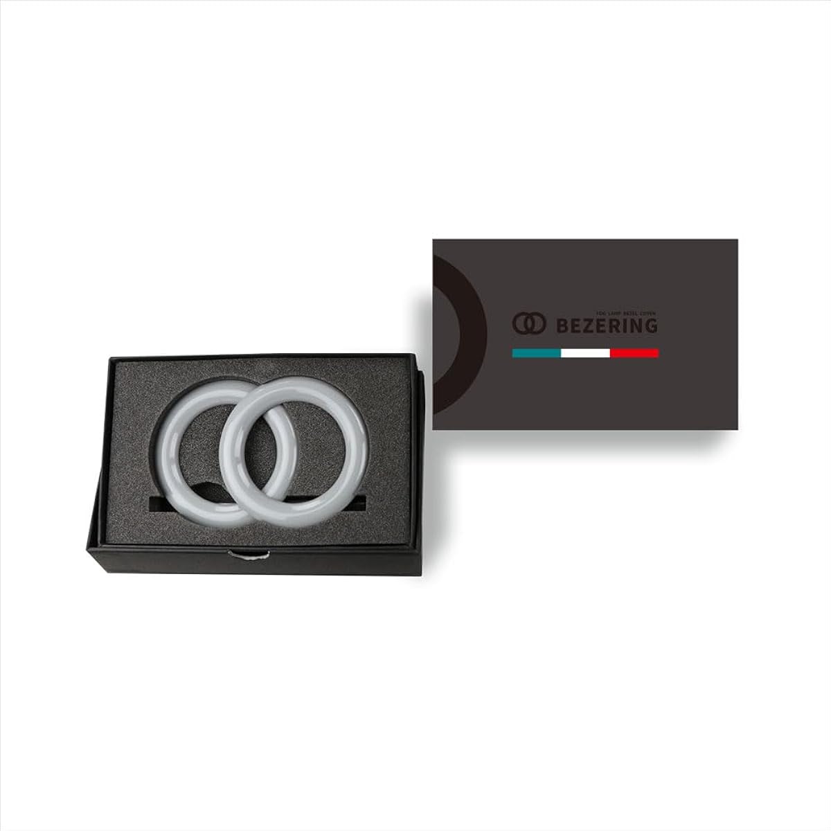 Eve Design Fog Lamp Bezel Cover "Bezeling" / Fiat 500 Series 1-6 Car with Genuine Fog Lamp Abarth 500/695/595 Series 1~6 Car with Genuine Fog Lamp Exclusive/Item Number: FCF-676 (Gray [676])