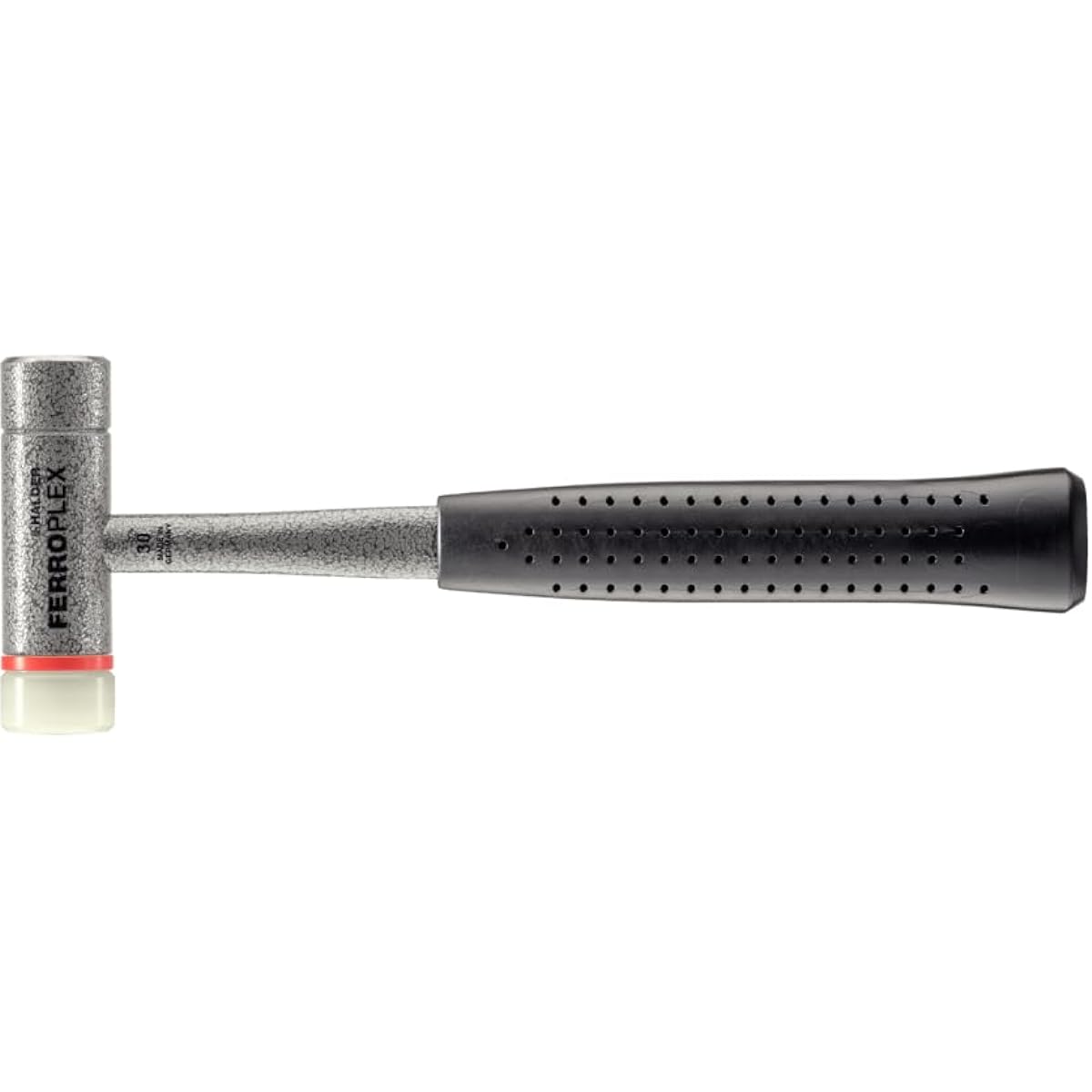 Halder Ferroplex Combi Hammer Hardened Steel Nylon (White) Diameter 30 Made in Germany