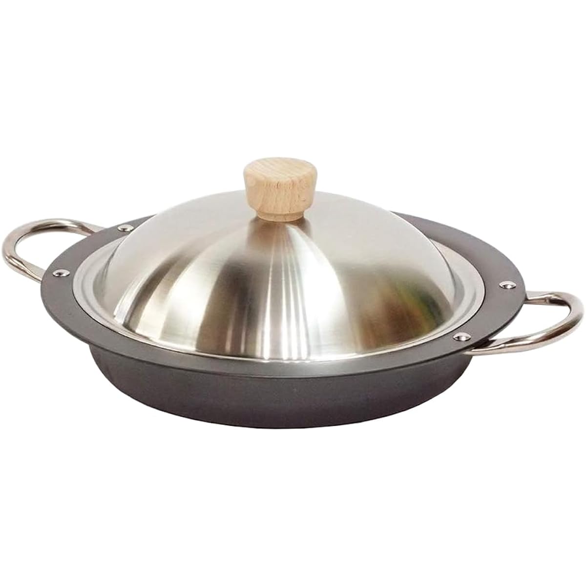 River Light Kiwami JAPAN Iron Gyoza Pot 24cm Iron Nitride Nitriding Compatible with IH Rust Resistant Made in Japan J1929S
