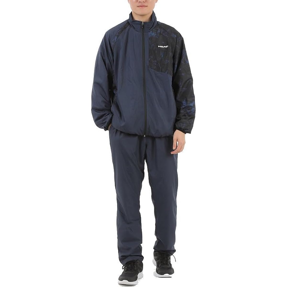 [Head] Water repellent, antibacterial and deodorizing fleece lining windbreaker top and bottom set for men and women, unisex setup