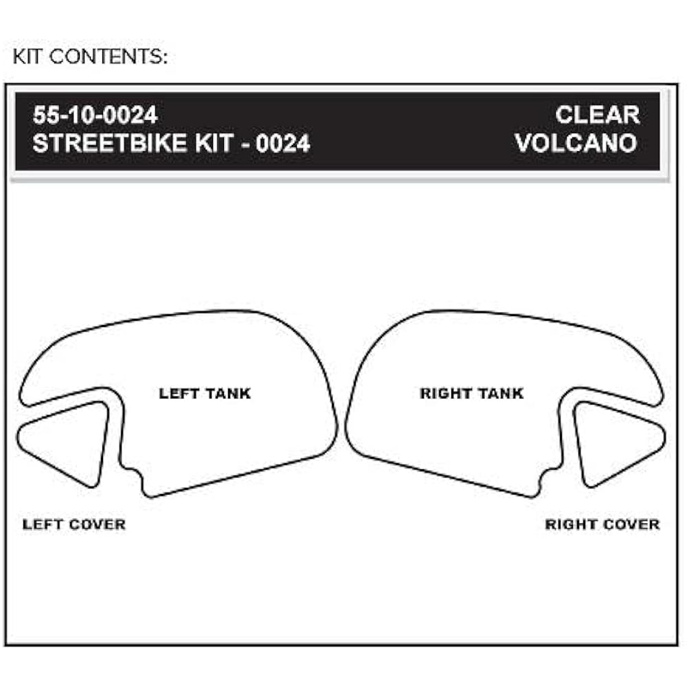 STOMPGRIP Traction Pad Tank Kit VOLCANO Black CBR600RR(13) 55-2013B