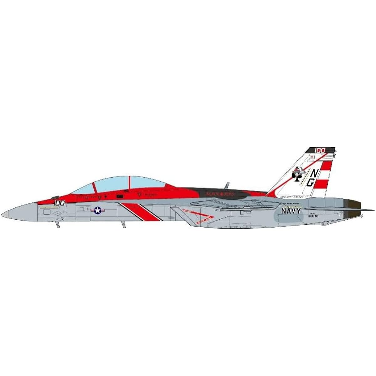 JCW 1/72 F/A-18F US Navy VFA-41 Black Aces 70th Anniversary 2015 Completed Product