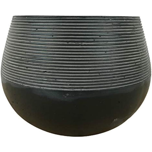 Mule Mill Planter Jupiter Round Black L (No Hole) TL004-1LBk