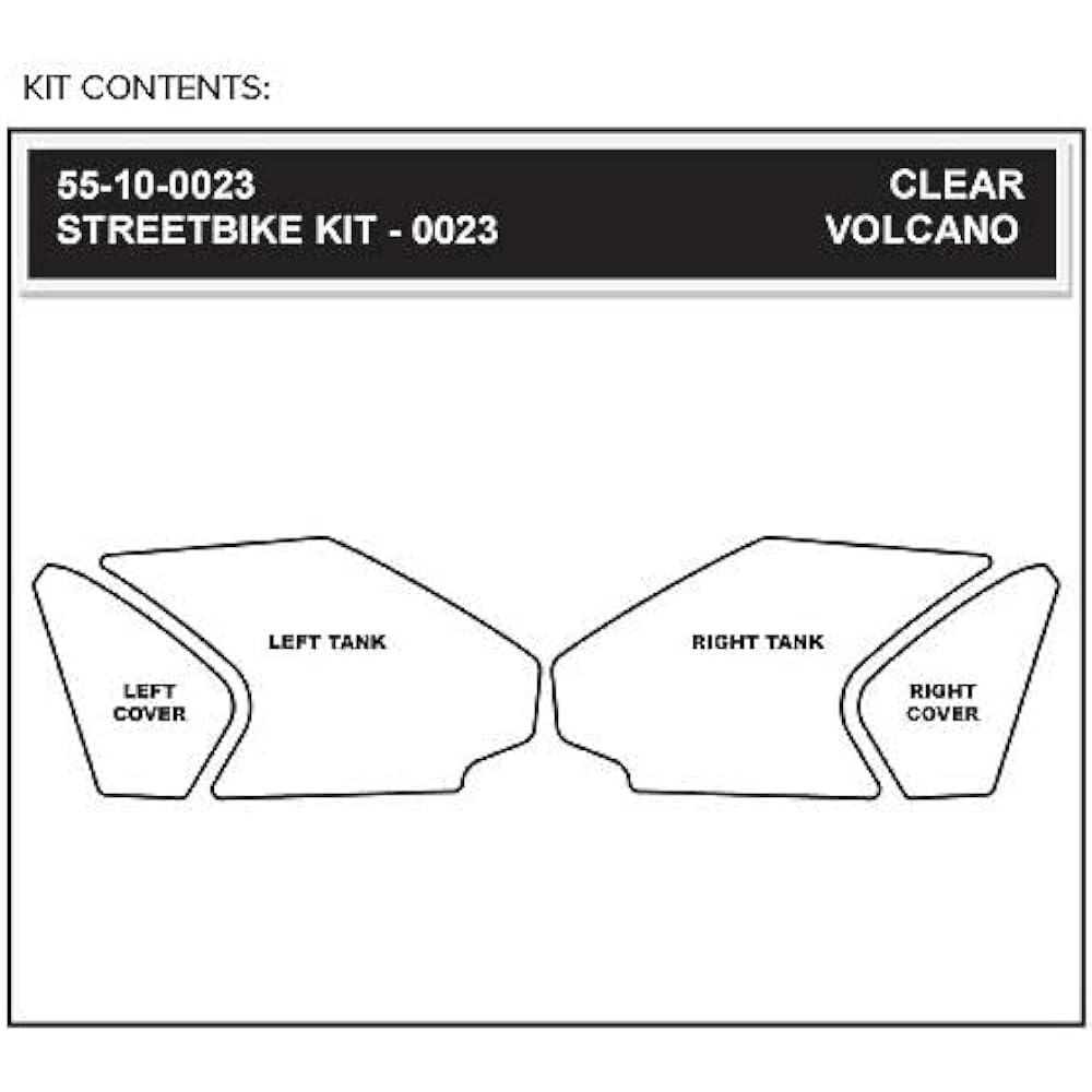 STOMPGRIP 55-10-0023H Traction Pad Tank Kit Hybrid VOLCANO CBR1000RR 12-16