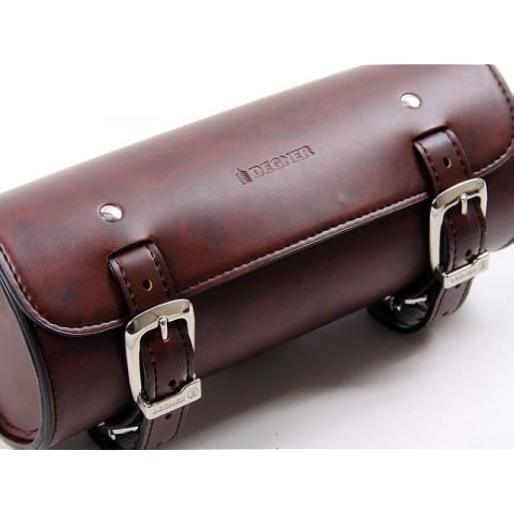 DEGNER DTB-2 Synthetic Leather Tool Bag for Motorcycle Brown